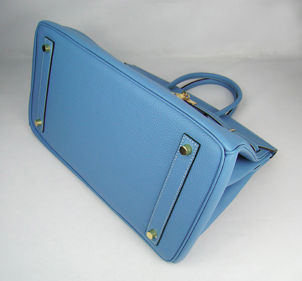 Replica Hermes Birkin 40CM Togo Bag Light Blue 6099 Online